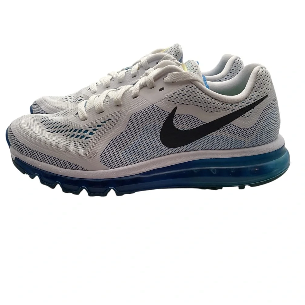 Nike‎ Blue and Green Sneakers with Grid Sole Traction size 8.5
